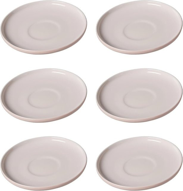 Ritzenhoff Kaffeeuntertassen Jasper Weiß Glas 6er Set Durchmesser: 15,0 cm - Bild 1