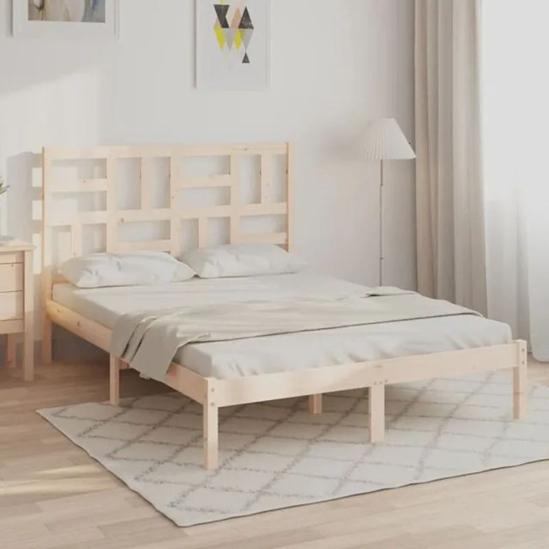 Massivholzbett aus Kiefer von vidaxl in Braun, Modernes Skandinavisches Design, B/T: 160 x 200 cm - Bild 1