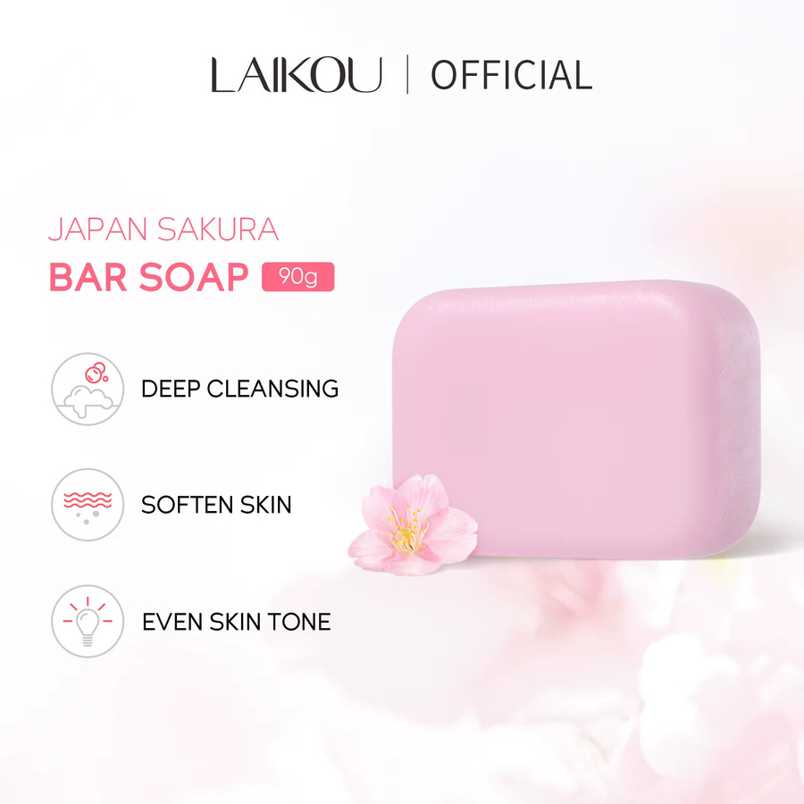 LAIKOU Sakura Bar Soap Gesicht- und Körperreinigung, 90g - Bild 2