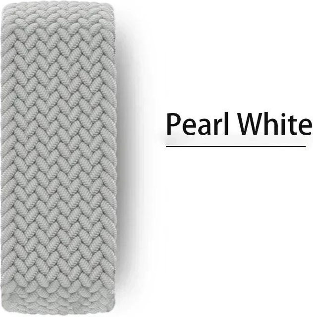 CAOWTAN Uhrenarmband Nylon, geflochten, Weiß, Unisex - Bild 1