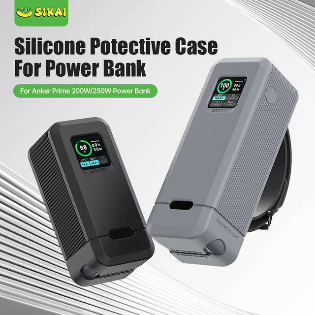 Anker Silikonhülle für Prime Power Bank in Schwarz mit TF/SIM-Karten- und PIN-Aufbewahrung - Bild 1
