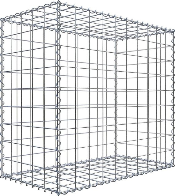 Gabiona Gabione aus Stahl in Silberfarben, B/T/H: 100 x 50 x 90 cm, Maschenweite 10 x 10 cm - Bild 1