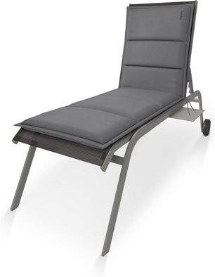 DOPPLER Auflage City für Gartenliegen, grau, B/L: 60 x 195 cm - Bild 1