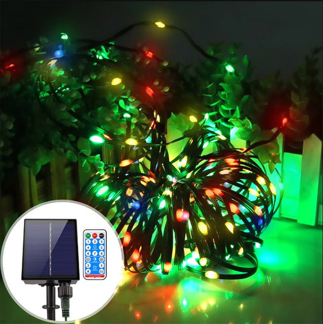 Rybakov Solar LED Anhänger Fee Lichterkette RGB Multicolour Wasserdicht für Garten und Weihnachtsdekoration - Bild 1