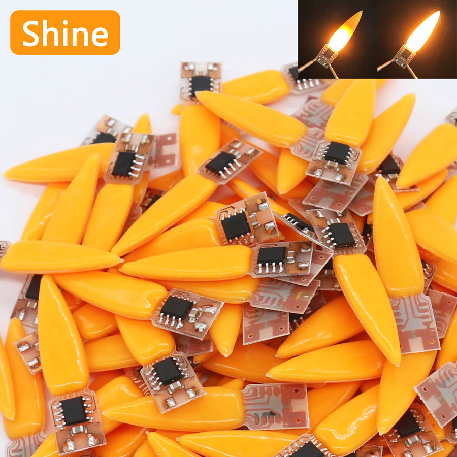 DT&ZM LED-Blitzkerzen mit 2 Modi und Flammen-Filament-Diode, 3 V, Orange - Bild 4