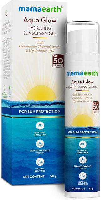 Mamaearth Aqua Glow Sonnenschutzgel LSF 50, 50 g, Gesicht - Bild 1