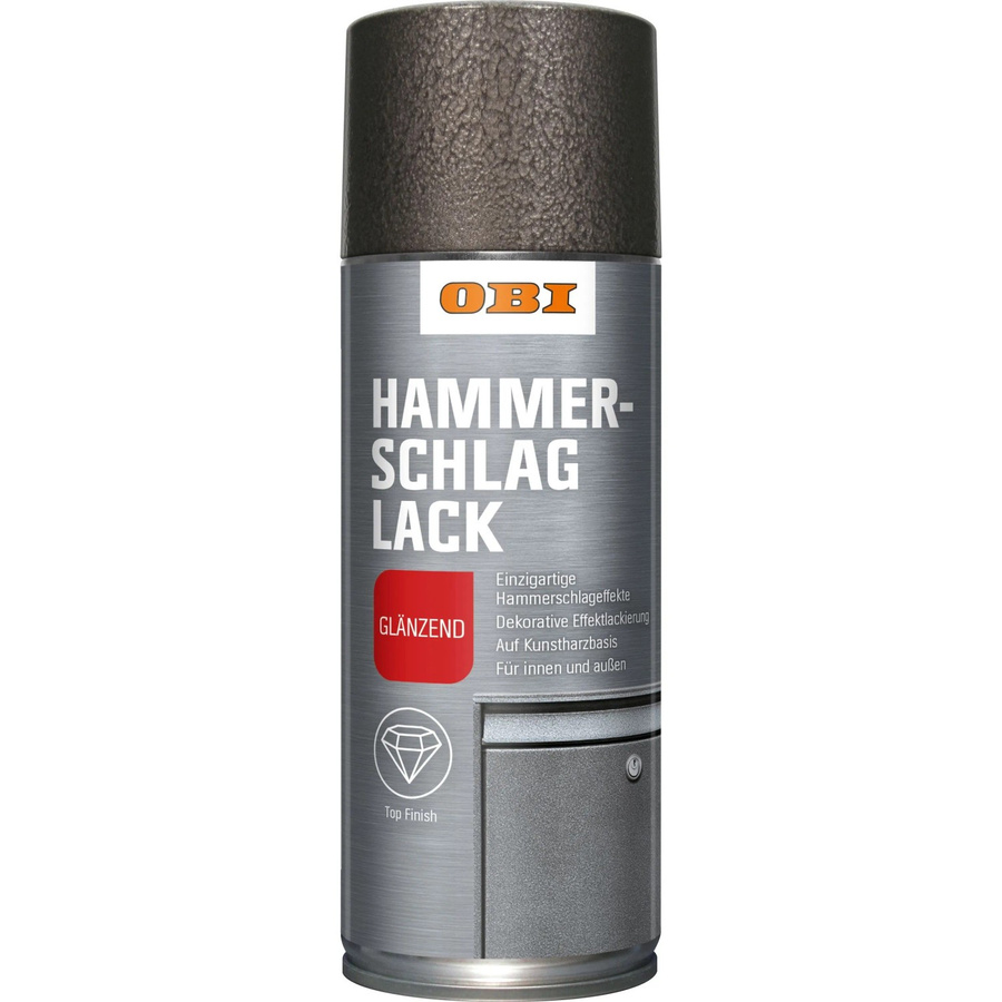 OBI Hammerschlag Lack Spray Anthrazit glänzend 400 ml - Bild 2