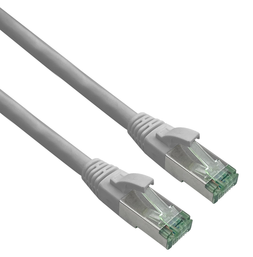 Helos Cat7 S/FTP Netzwerkkabel Grau, Länge: 30 m, RJ-45 auf RJ-45 - Bild 1