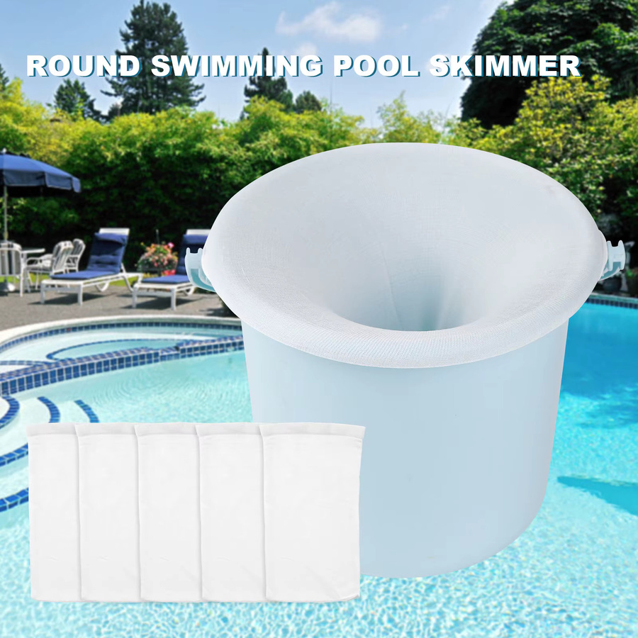 Pool-Skimmer-Socken in Weiß zur Reinigung von Schmutz und Blättern für Schwimmbadkörbe und Filternetze - Bild 2