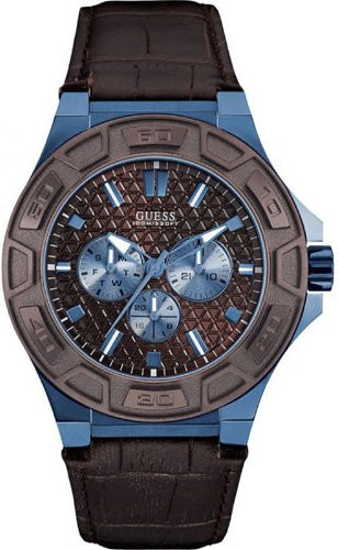 Guess Herrenuhr, Quarz, Edelstahl, 47 mm, Silikon, Blau, Schwarz - Bild 1
