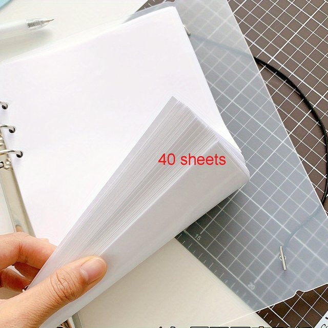 40 Stück Trennpapier für A5 Ringbuch-Nachfüllungen, weißes Trennblatt für Sechs-Ring-Organizer und Alben - Bild 1