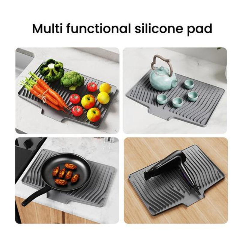 Yousheng Silikon-Abtropfmatte in rechteckiger Form mit schrägem Design für die Küche - Bild 3