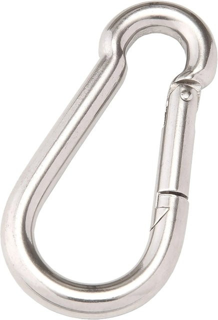 Conacord FW-Karabinerhaken aus Stahl in Silber, Durchmesser: 5 mm, Länge: 50 mm - Bild 1