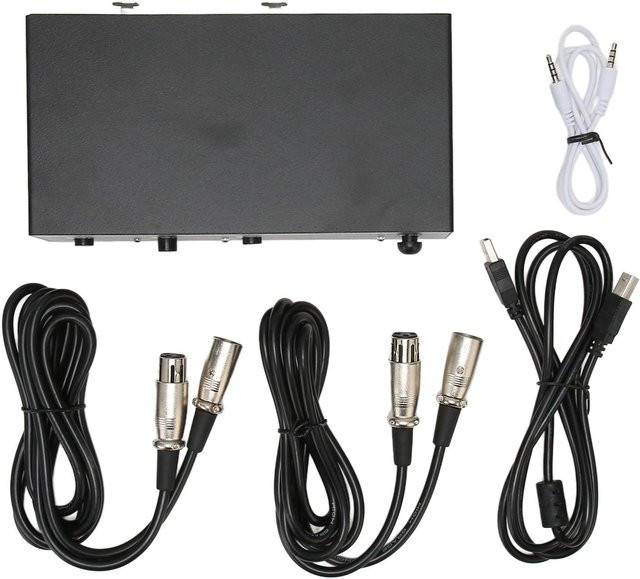 mfySpace Professionelle 48 V Phantomspeisung mit Eisengehäuse und XLR-Kabel in Grau - Bild 1