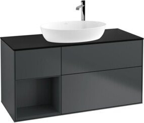 V&B Waschtischunterschrank Finion mit Wandbeleuchtung, Breite: 120 cm, Tiefe: 50,1 cm, Höhe: 50,1 cm, lackiert - Bild 1