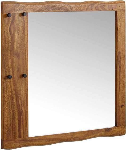 Moderner Wandspiegel FineBuy aus Massivholz, quadratisch, B: 80 cm, H: 80 cm, T: 3 cm - Bild 1