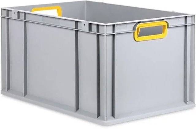 PROREGAL Eurobox Nextgen Color Transportbox mit verstärktem Boden und Griffen, Gelb, H x B x T: 32 x 40 x 60 cm, 65 Liter - Bild 1
