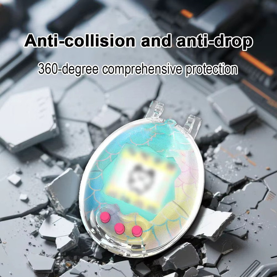 Transparente PC-Schutzhülle für die Tamagotchi Original Virtual Pet Machine als Hartschalen-Klapphülle mit präzisen Aussparungen - Bild 4