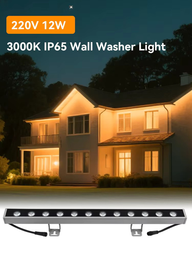 Burhui Wall Washer LED Außenstrahler Warmweiß für Hotel und Gebäude, Wasserdichter Aluminium Strahler für Innen und Außen - Bild 7