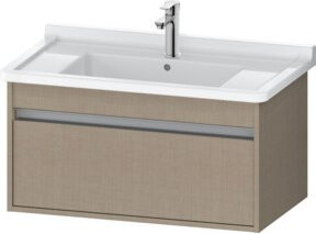 Duravit Waschtischunterschrank Ketho in Leinen, wandhängend mit 1 Auszug, B: 80 cm, T: 45,5 cm, H: 41 cm - Bild 1