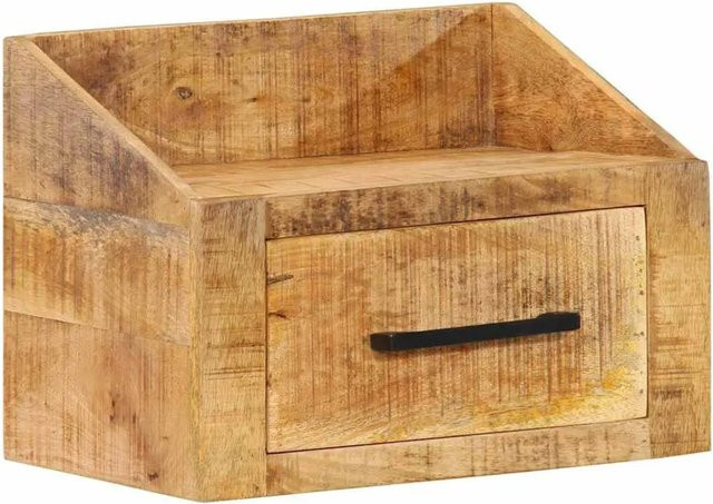 vidaXL Nachttisch aus Massivholz Mango in Braun, B/T/H: 40 x 30 x 30 cm - Bild 1