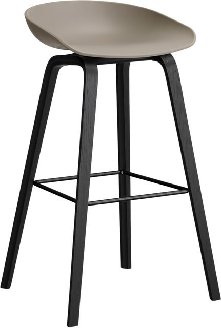 HAY About A Stool AAS 32 Hocker in Beige mit Eichenholz oder Walnussholz und Polypropylen - Bild 1