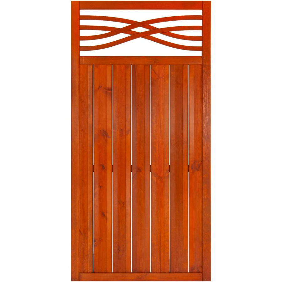 Zaunelement Malaga von Andrewex aus Teak in Braun mit geflochtenem Geflecht, Höhe: 180 cm, Breite: 90 cm - Bild 2