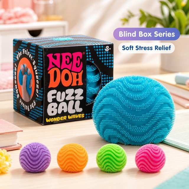 NeeDoh Fuzz Ball Blind Box, Sensorisches Fidget-Spielzeug, ab 3 Jahre - Bild 1