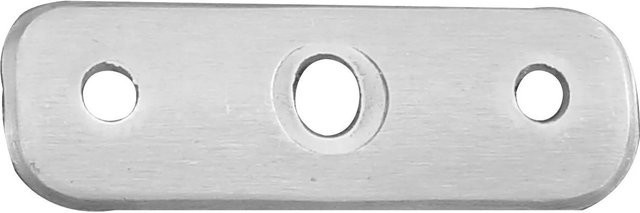 Schösswender Handlaufträger-Platte flach aus Edelstahl V2A in Silber - Bild 1