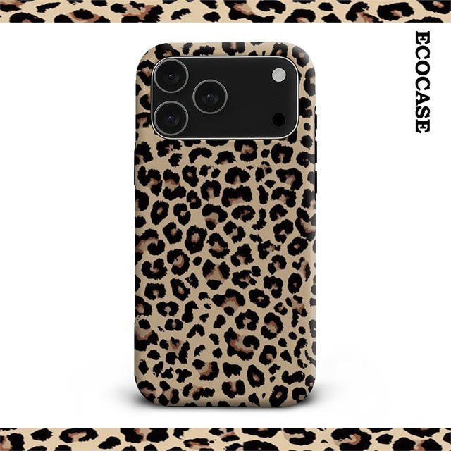Handyhülle mit klassischem Leopardenmuster für Apple iPhone 17 16 15 14 13 12 11 Pro Max Plus in Multicolour mit doppelschichtiger Rückseite - Bild 1