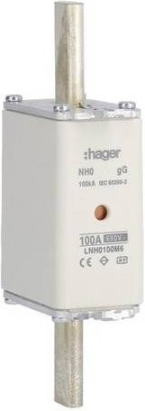 Hager NH-Sicherung LNH0100M6 100A, 3 Stück, Weiß - Bild 1