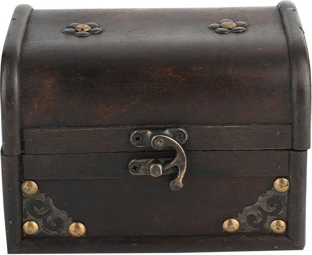 CosyHome Vintage Schmuckhalter aus Holz als Schreibtisch-Aufbewahrungsbox in Grau und Braun - Bild 1