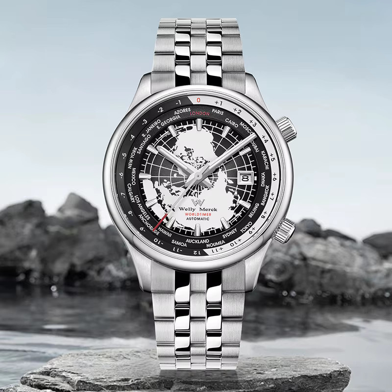 Welly Merck Armbanduhr Automatik, Edelstahl, Silber, Herren - Bild 2