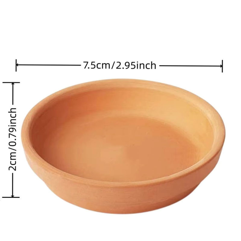 24 Stück Terra Cotta Pflanzenschalen aus Ton in Braun für 2 bis 3 Zoll Blumentöpfe - Bild 3
