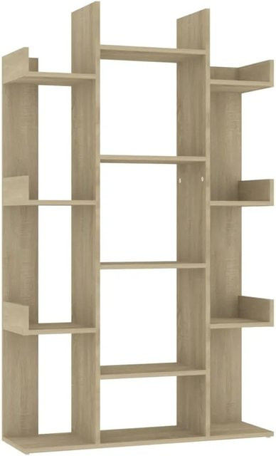 vidaXL Bücherregal Sonoma-Eiche in Beige und Braun aus MDF, B/T/H: 86 x 25,5 x 140 cm - Bild 1