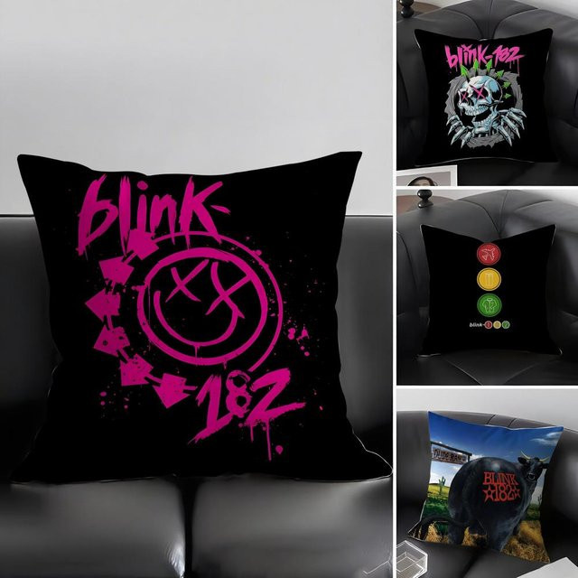 B-Blink B-Blink 182 Band Kissenbezug in Schwarz, quadratisch, 30 x 30 cm - Bild 1