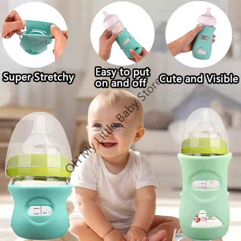 Philips Avent Silikon-Flaschenhüllen für Natural Glas-Babyflaschen, Farbe: Weiß - Bild 2