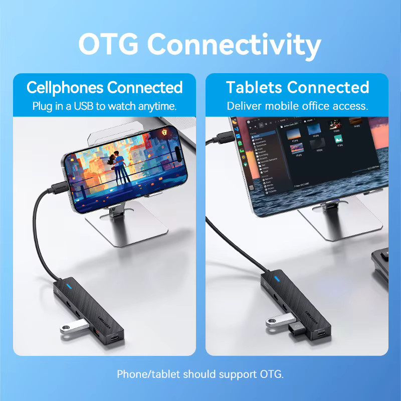 Vention USB-C Hub mit 4 USB 3.2 Gen 2 Ports und 10 Gbit/s Übertragungsrate für MacBook Pro Air M1 und Laptop - Bild 5