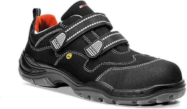 Elten Sicherheitshalbschuh Sid ESD S3 in Schwarz mit Kunststoffkappe und Mikrofaser, Größe 46 - Bild 1