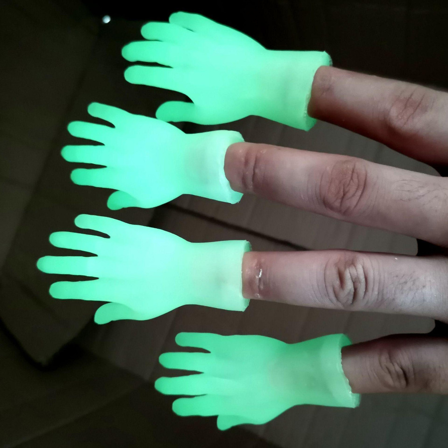 OONBIFFY Mini-Handschuhe Finger-Spielzeug leuchtend 2-teiliges Set - Bild 2