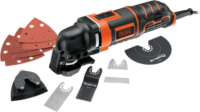 Black+Decker Multifunktionswerkzeug MT300KA in Schwarz inklusive 11-teiligem Zubehörset und Case - Bild 1