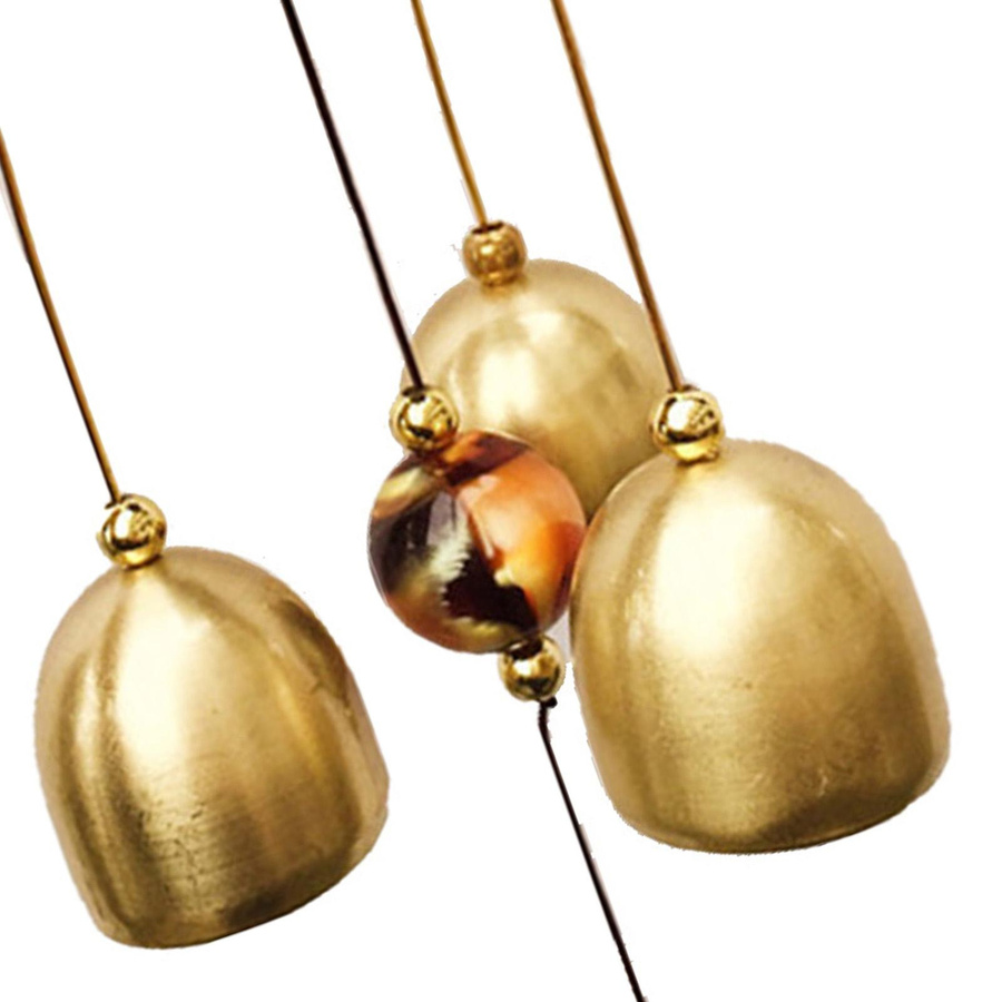 DIYelecs Vintage Windspiel Elephant aus Kupferlegierung in Gold mit Imitation Bienenwachs-Optik - Bild 2