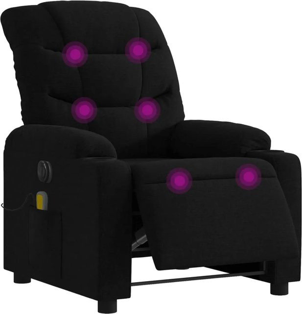 vidaXL Massagesessel Elektrisch Modell 5 in Schwarz aus Samt mit Armlehnen - Bild 1
