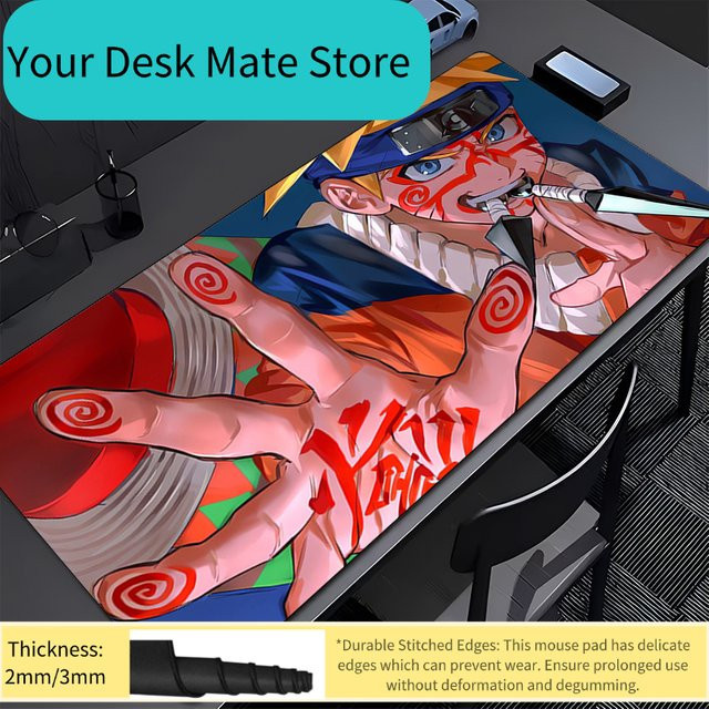 Bandai Mauspad Naruto Uzumaki Schreibtischunterlage in Weiß und Multicolour für PC und Gaming - Bild 1