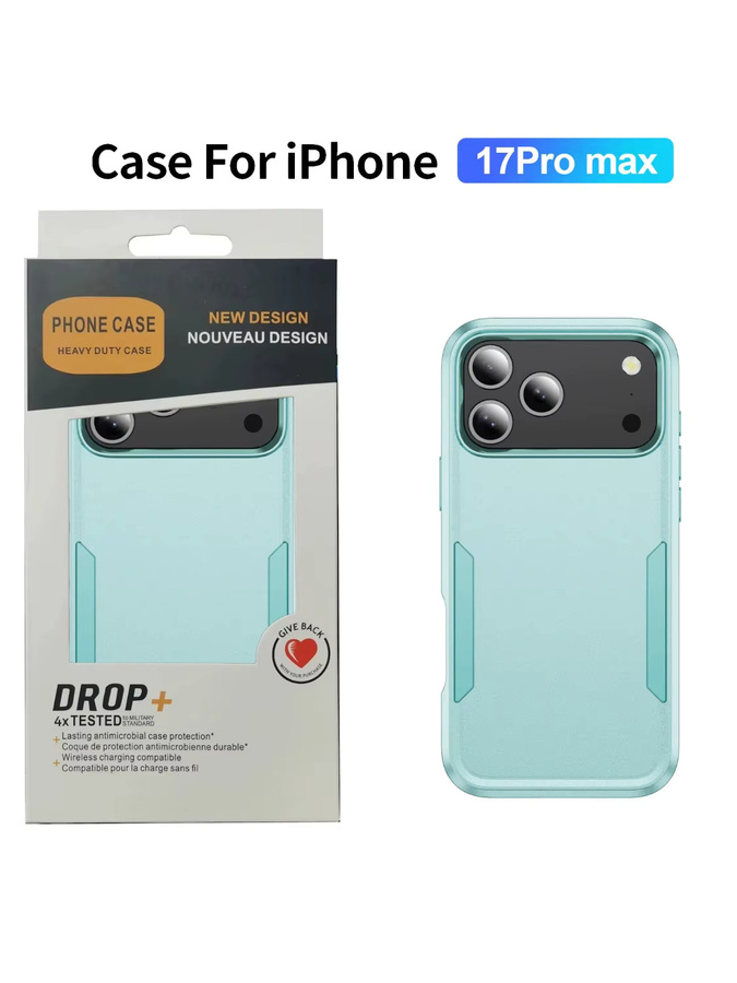 Ott Box Cover Armor-Hülle für iPhone 17 Pro Max, Air 16, 15, 14 Plus, 13 Pro – Doppelschichtige, robuste und stoßfeste Schutzhülle in Schwarz mit Unterstützung für kabelloses Laden - Bild 2