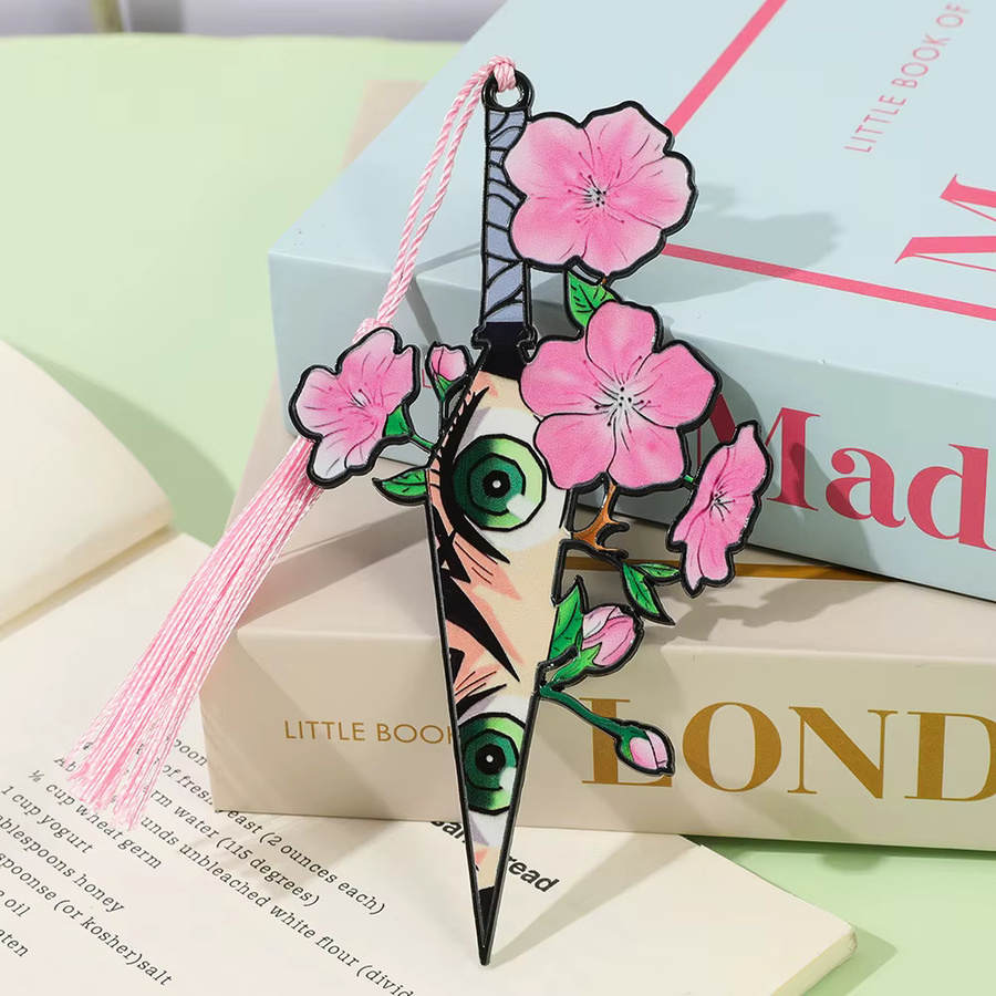 Anime Sakura Augen-Lesezeichen mit Quaste aus Acryl in Multicolour für Buchliebhaber und Anime-Fans - Bild 3