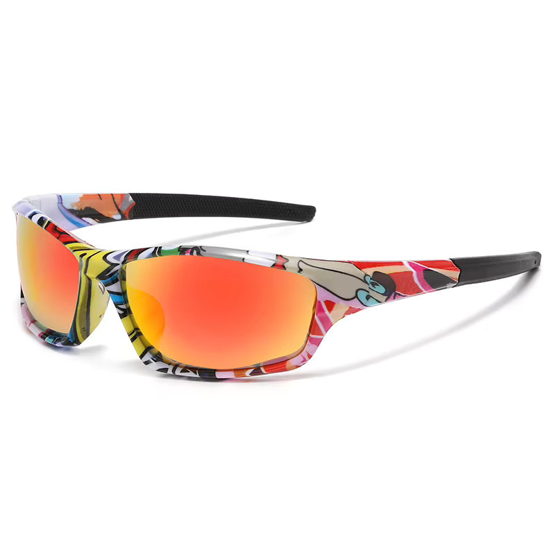 Polarisierte Radsport-Sonnenbrille, Unisex, Vollrand, multicolour - Bild 2
