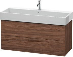 Duravit L-Cube Waschtischunterschrank wandhängend mit 2 Schubladen, Farbe Braun, B/T/H: 118,4 x 45,9 x 54,4 cm - Bild 1