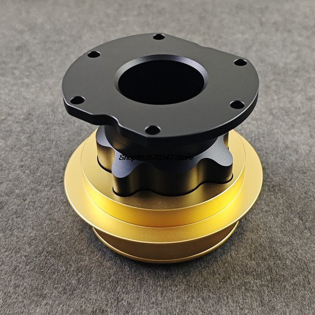 Fanatec CNC Metall Quick Release QR2 Pro Adapter für Racing Simulator Lenkräder in Gold - Bild 1