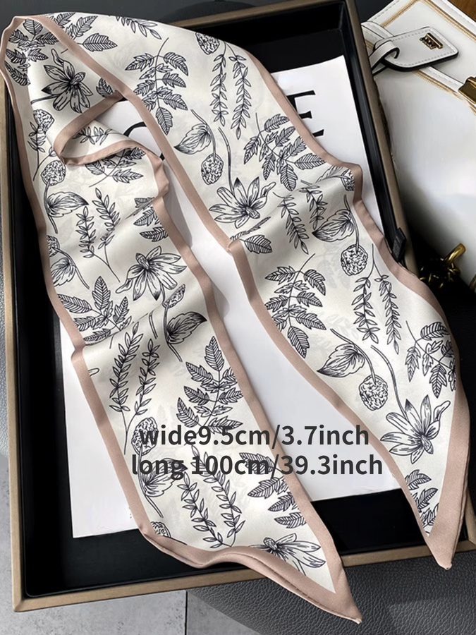 Haarbandschal Damen, Floral, Seide - Bild 5